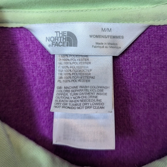 The North Face Full Zip Hoodie in Y2K Pink and Green: Women's Medium - Picture 9 of 10
